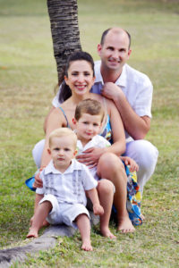 La famille Millasseau, Papa, Maman et leurs 2 enfants