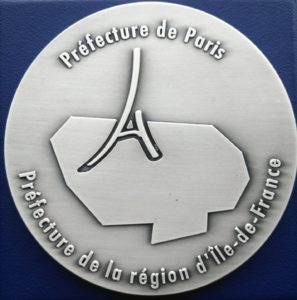 Médaille d'argent Préfecture de Paris et Région Ile de France